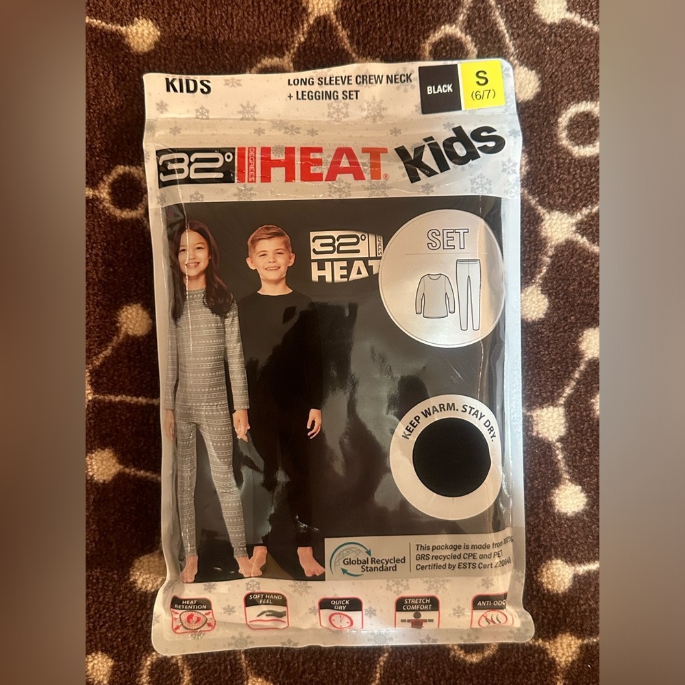 32 Degrees Kids' Heat Set/ Size: S (6/7) NWT
